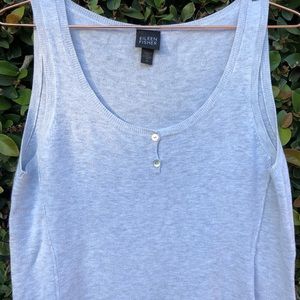 {Eileen Fisher} Grey Sleeveless Sweater Top